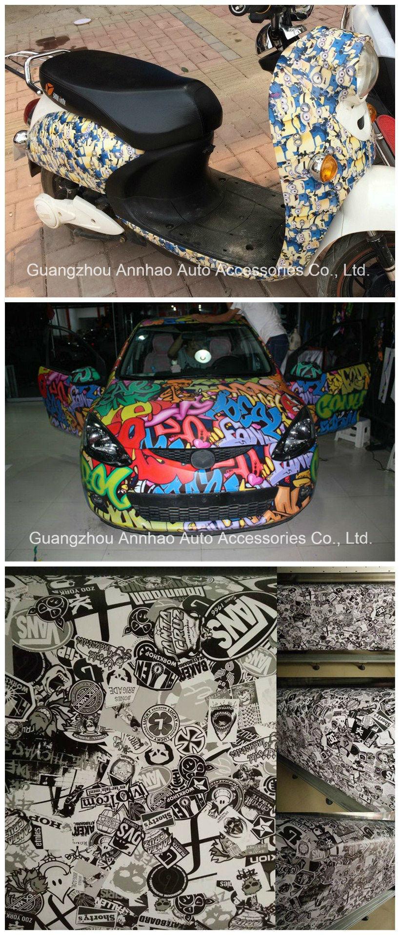 5X87FT Car Decoration Graffiti Bomb Vinyl Wrap Roll Sticker for Car