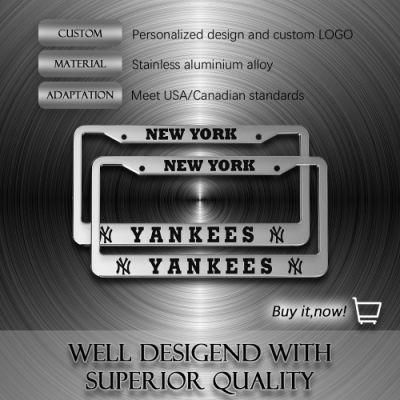 Wholesale Customizable Alloy License Plate Frame, Yankees License Plate Frame