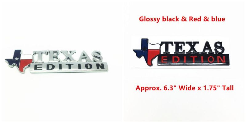 Texas Edition Emblem for Chevrolet Silverado Chevy Camaro Emblem Fender Badge Decal Sticker Logo Car Accessories Car Parts Decoration ABS Plastic