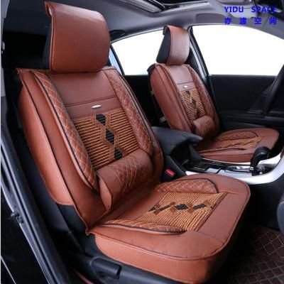 Car Accessories Car Decoration Cover Universal Brown Ice Silk PU Leather Auto Car Seat Cushion