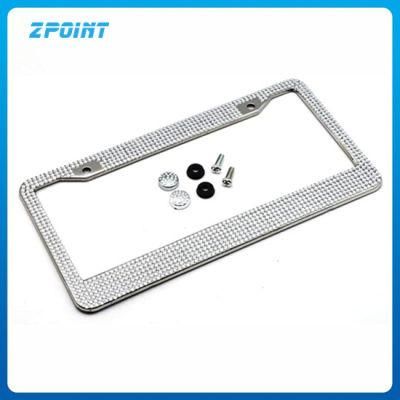 Bling License Plate Frame Cover with Handcraft Crystal for Women