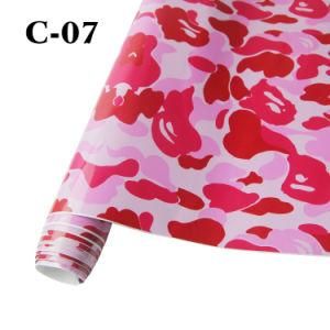 1.52X30m Adhesive Roll Sticker Pink Camo Film Digital Camouflage Car Vinyl Wrap