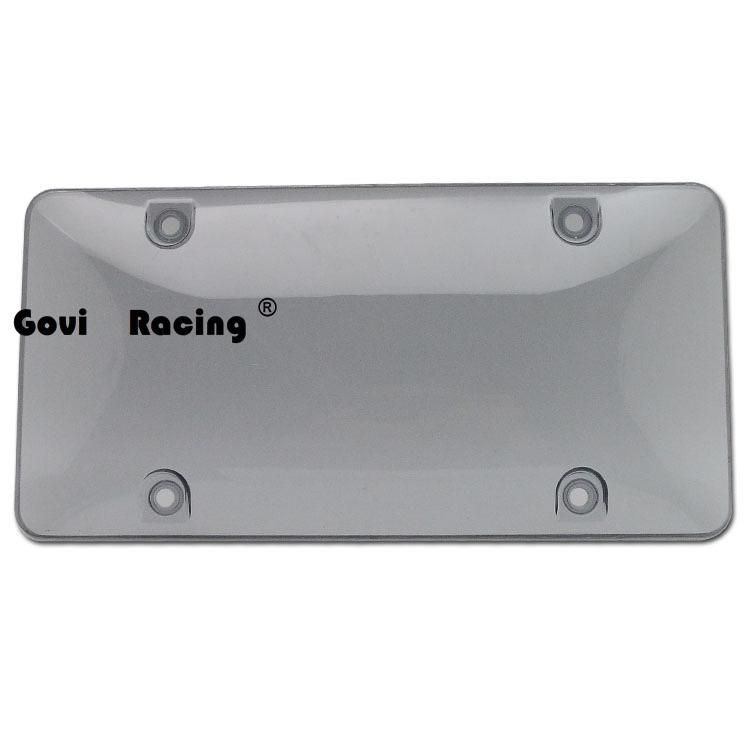 Black White Smoked Clear License Plate Cover Frame Shield Tinted Bubbled Flat Car 31*16m