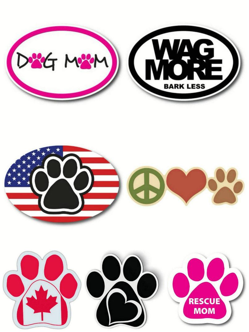 Mini Pink Paws Dog Paw Magnets Sticker for Car & Refrigerator