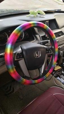 Colour Microfiber Leather Steering Wheel Cover