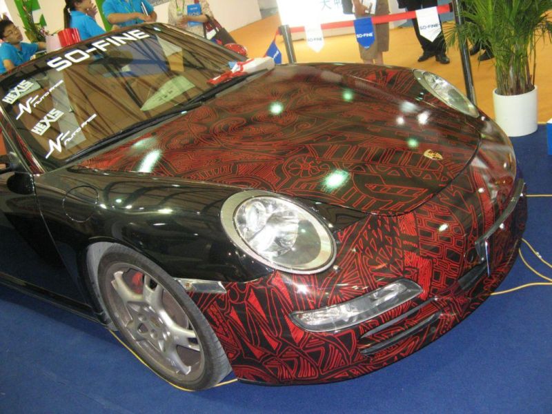 PVC Material Metallic Glossy Car Wraps Vinyl