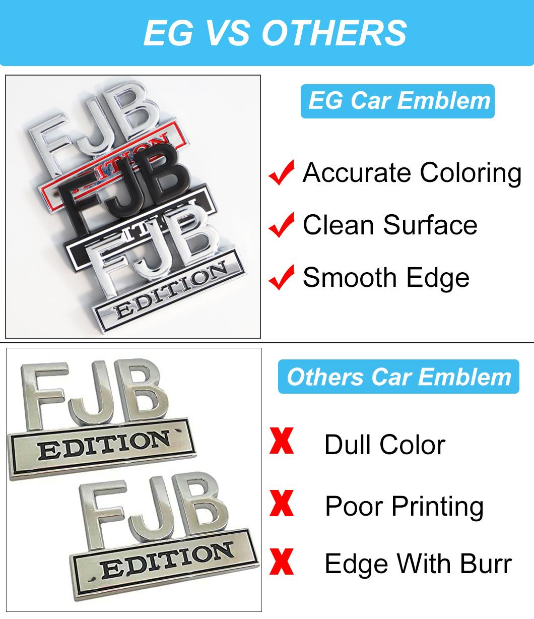 Custom Fjb Emblems for Car with Over 25 Years Experience and ISO Certs