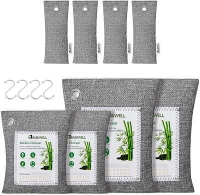 Bamboo Charcoal Air Purifying Bags, Naturally Freshen Air with Powerful Odor Absorber, Kids and Pets Friendly