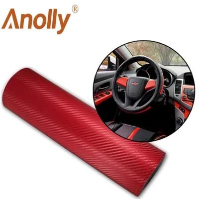 Anolly Air Bubble Free Recoverable Vinyl 3D carbon Fiber Car Wrapping