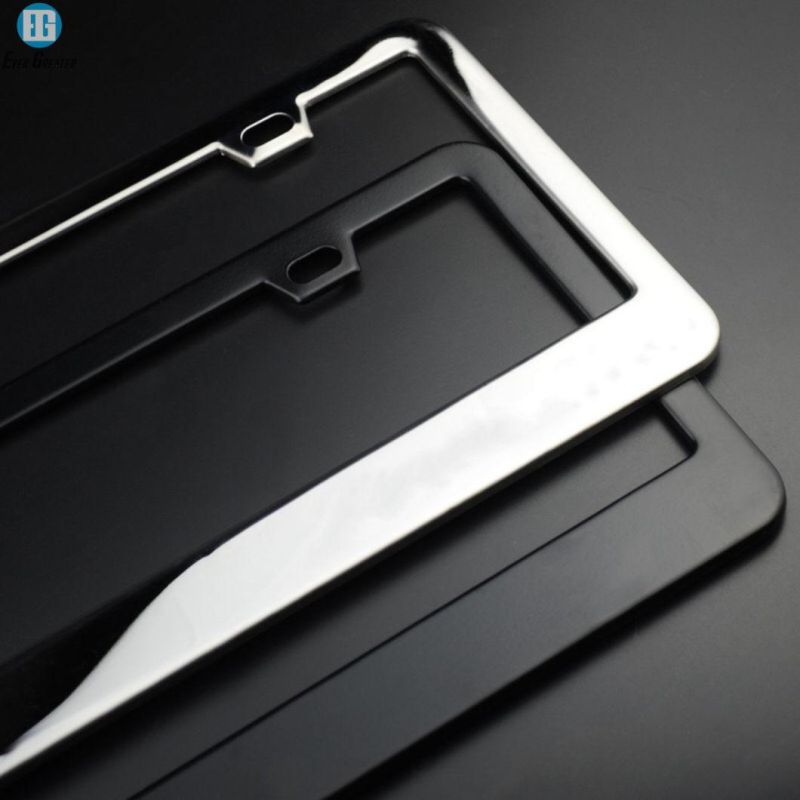 Plastic Carbon Fiber Style License Plate Frames Wholesale with Rhinestones