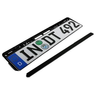 Hot Sale Car Accessories Number Plate Use Black Customized Size Car License Plate Frame