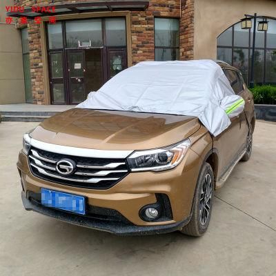 Wholesale Silver Waterproof Sunproof SUV Half Car Cover for Sedan