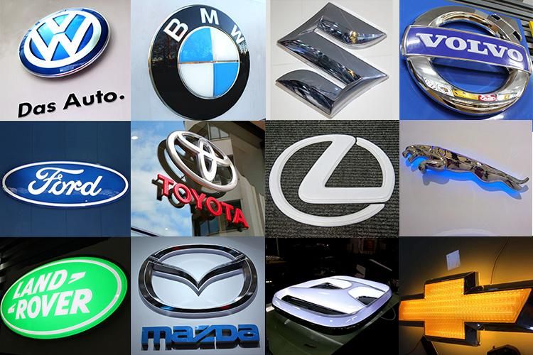 High Quality Exporting Brands Chrome LED Car Logo Names
