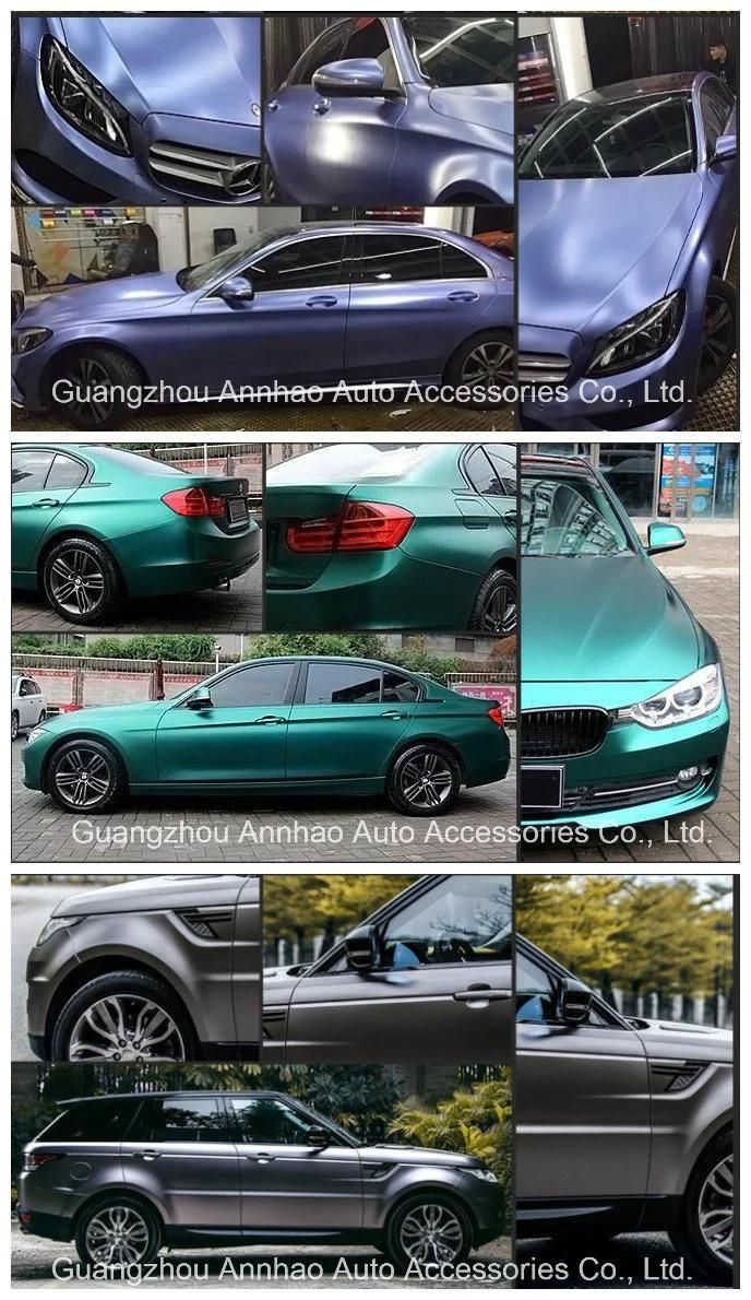 Black Satin Chrome Metallic Matte Car Wrapping Vinyl Pearl Metal Vinyl