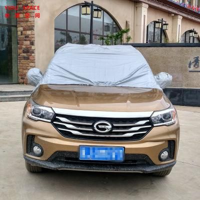 Outdoor Gray Waterproof Sunproof SUV Sedan Half Auto Car Cover