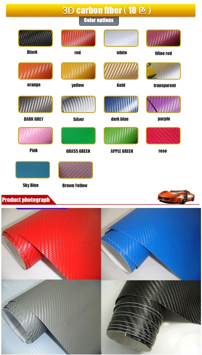 Tsautop 1.52*30m/20m Air Bubble Free New Style 3D Car Sticker Car Vinyl Wrap