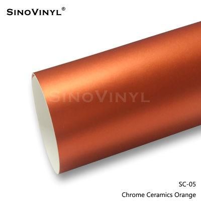 SINOVINYL Good Quality 1.52x18M/5x59FT Chrome Matte Ceramic Air Bubble Free Car Wrapping Vinyl
