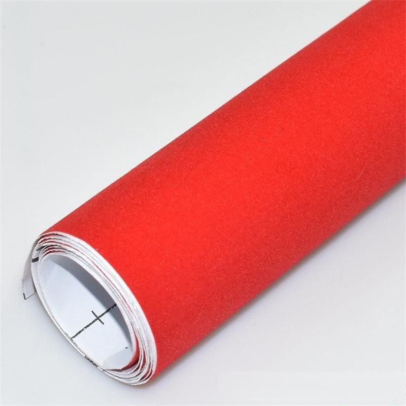 Interior Sticker Red Velvet Fabric Car Wrap Film