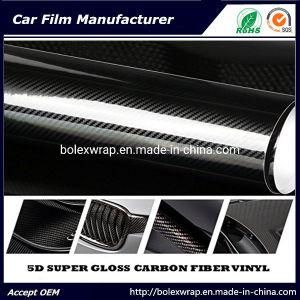 5D 6D Carbon Fiber Car Body Film Glossy Black Car Vinyl Wrap Styling Wrapping Paper for Auto