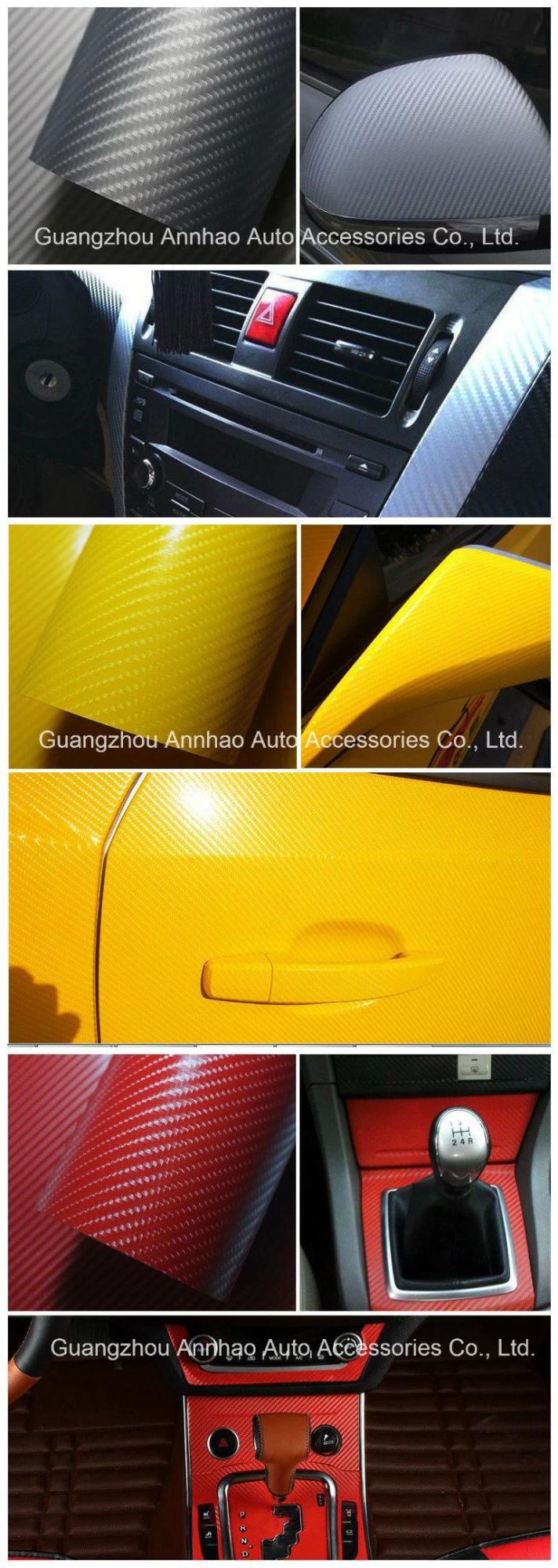 4D Bubble Free Wrap Car Decal Gloss Carbon Fiber Vinyl
