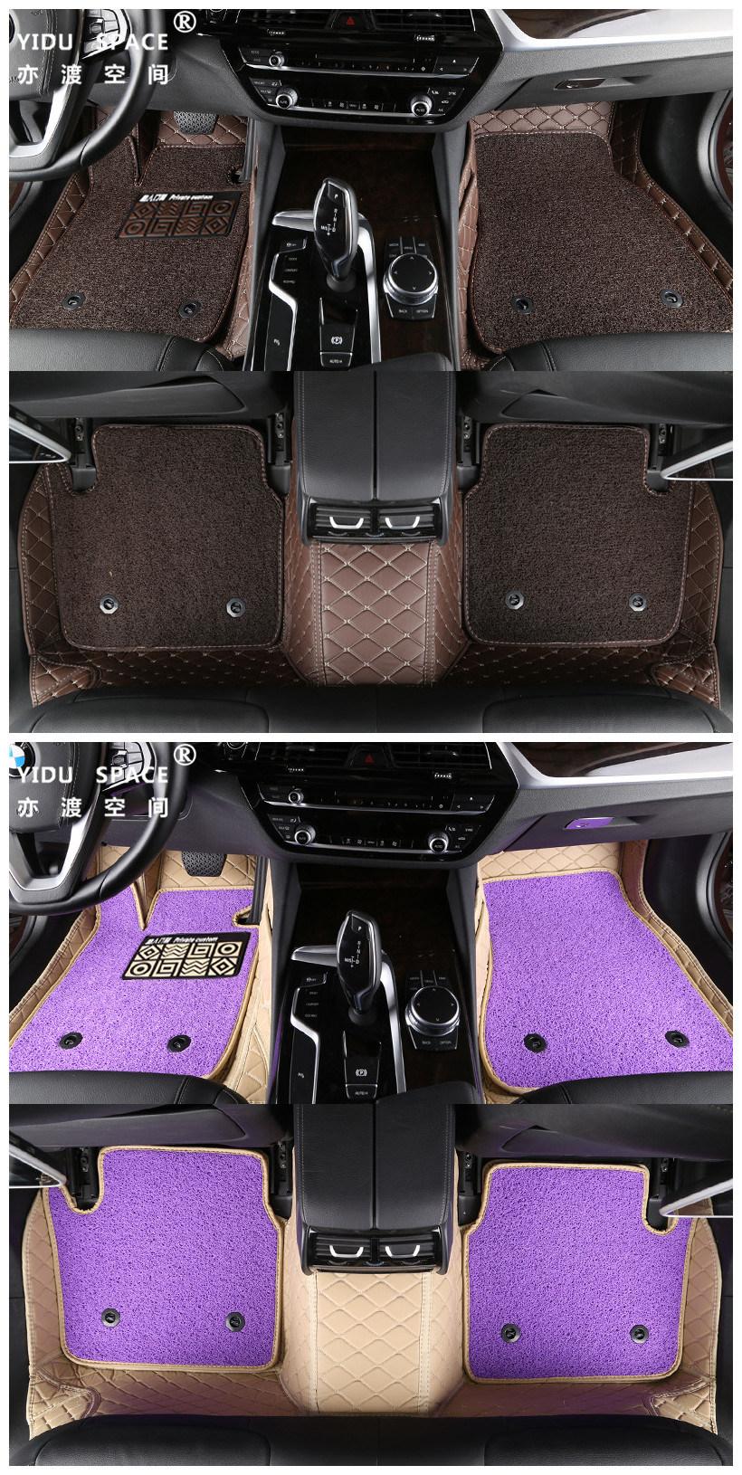 Customized Anti-Slip Leather PVC Wire Coil 5D Car Foot Mat