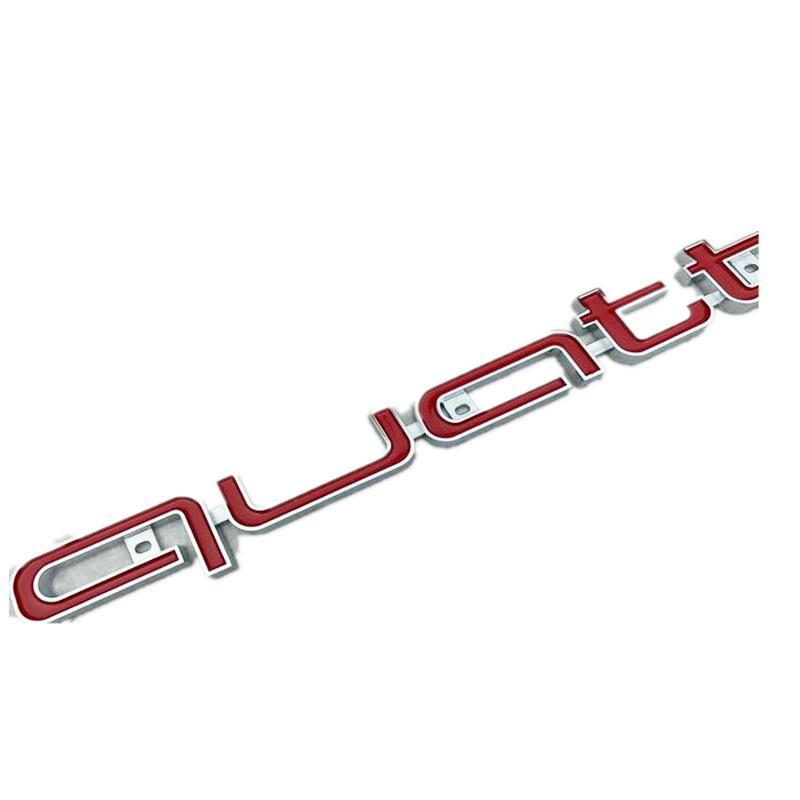 3D Chrome Plated Car Logo Letter Emblem Sticker for quattro