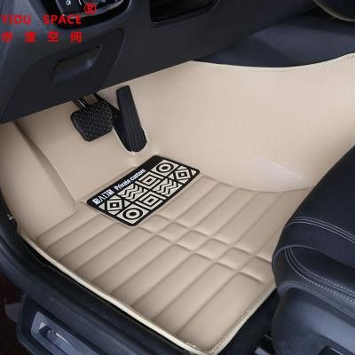 Wholesale Waterproof Wear Beige Leather 5D Anti Slip Car Mat