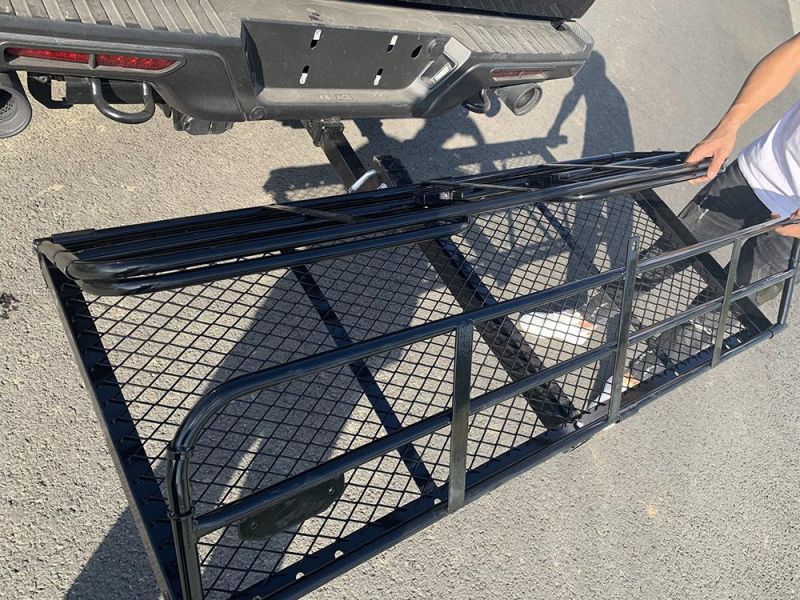 Universal Foldable Iron/Stainless Steel Rear Carrier Basket