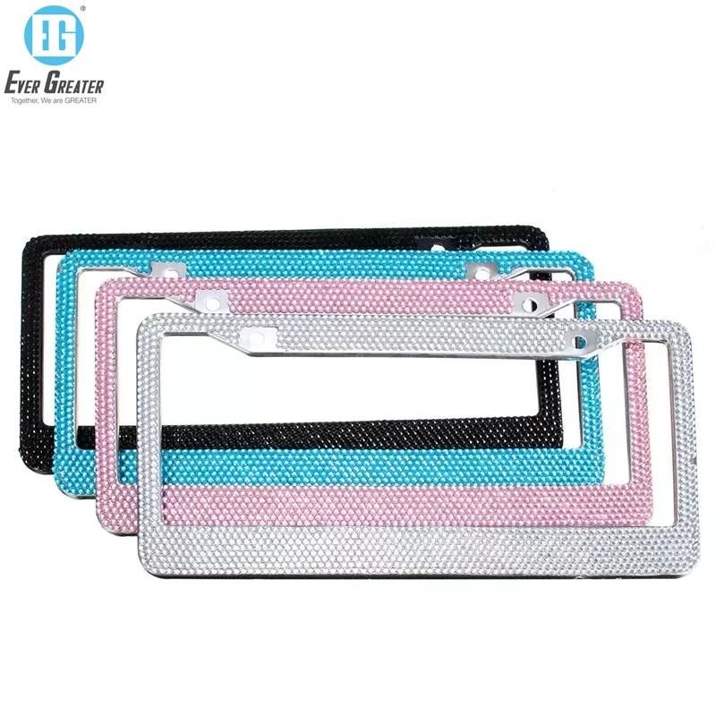 License Plate Frame Custom Crystal Logo