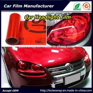 Self-Adhesive Red Car Headlight Tint Vinyl Films 30cmx9m